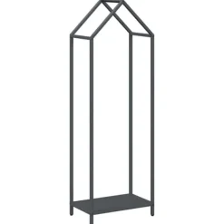 New Brændestativ i koldvalset stål - Robust brændeopbevaring | Størrelse: 40x25x120 cm | Farve: Antracitgrå Tilbehør Til Brændeovne & Pejse