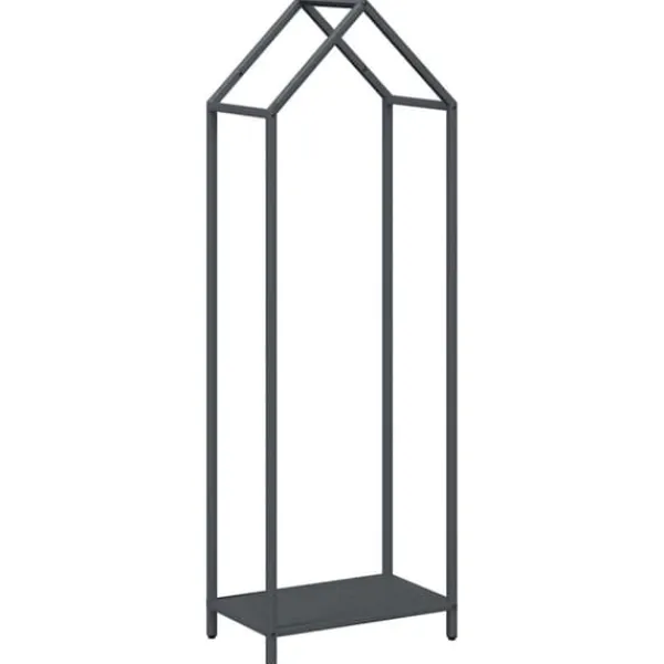 New Brændestativ i koldvalset stål - Robust brændeopbevaring | Størrelse: 40x25x120 cm | Farve: Antracitgrå Tilbehør Til Brændeovne & Pejse