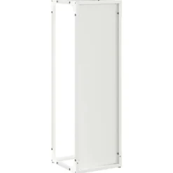 Tilbehør Til Brændeovne & Pejse^Brændestativ i koldvalset stål - Robust brændeholder | Farve: Hvid | Størrelse: 25x25x80 cm