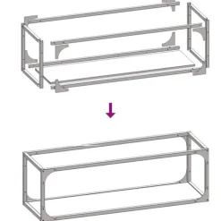 Tilbehør Til Brændeovne & Pejse^Brændestativ i koldvalset stål - Robust brændeholder | Farve: Hvid | Størrelse: 25x25x80 cm