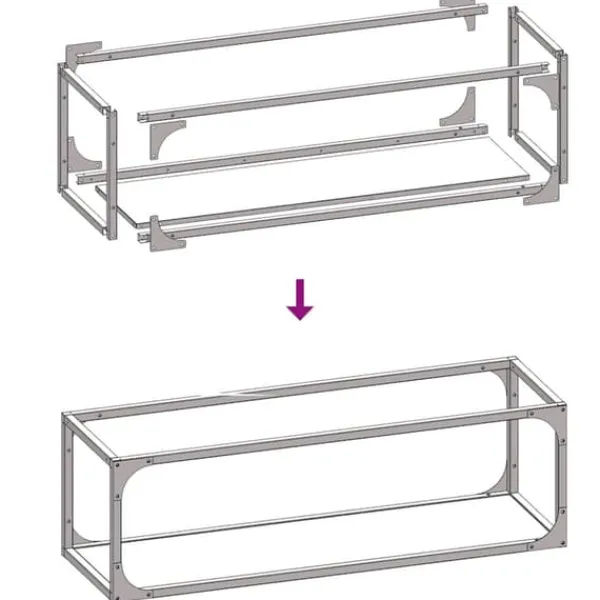 Tilbehør Til Brændeovne & Pejse^Brændestativ i koldvalset stål - Robust brændeholder | Farve: Hvid | Størrelse: 25x25x80 cm
