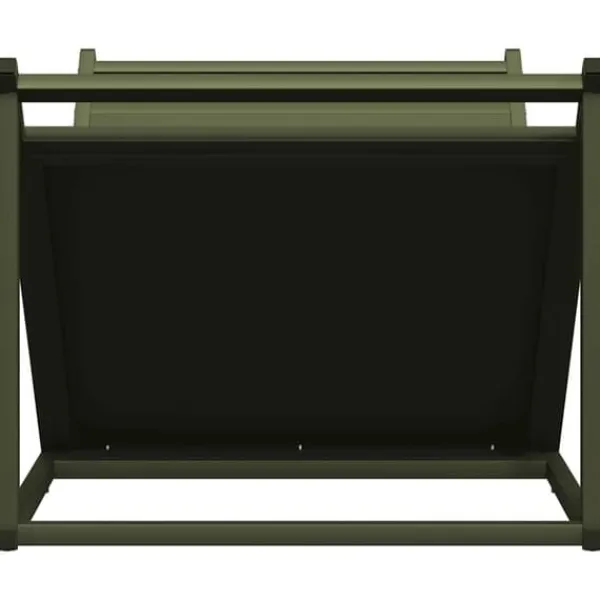 Tilbehør Til Brændeovne & Pejse^Brændestativ i koldvalset stål - Robust brændeholder | Størrelse: 70x43x34,5 cm | Farve: Olivengrøn