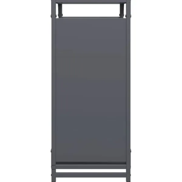 Tilbehør Til Brændeovne & Pejse^Brændestativ i koldvalset stål - Robust brændeholder | Størrelse: 60x28x65 cm | Farve: Antracitgrå