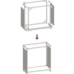 Tilbehør Til Brændeovne & Pejse^Brændestativ i koldvalset stål - Robust brændeholder | Størrelse: 60x28x65 cm | Farve: Antracitgrå