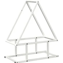 Tilbehør Til Brændeovne & Pejse^Brændestativ i koldvalset stål - Hold brændet organiseret | Størrelse: 50x25x60 cm | Farve: Hvid