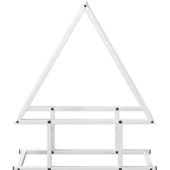 Tilbehør Til Brændeovne & Pejse^Brændestativ i koldvalset stål - Hold brændet organiseret | Størrelse: 50x25x60 cm | Farve: Hvid