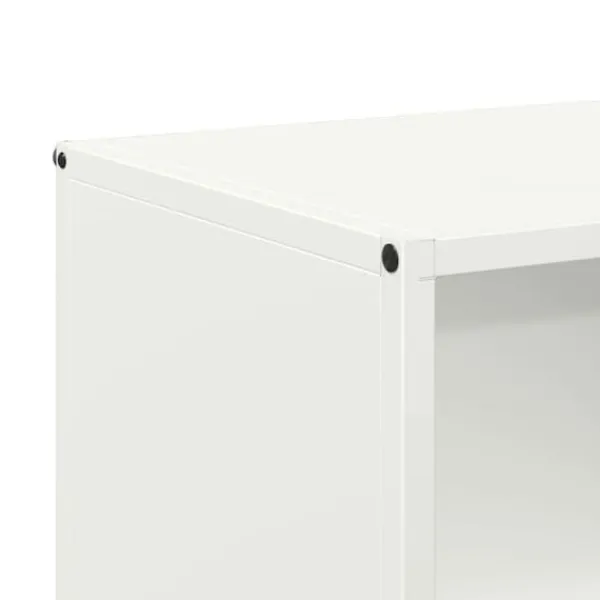 New Brændestativ i koldvalset stål - Robust brændeholder | Størrelse: 40x30x75 cm | Farve: Hvid Tilbehør Til Brændeovne & Pejse