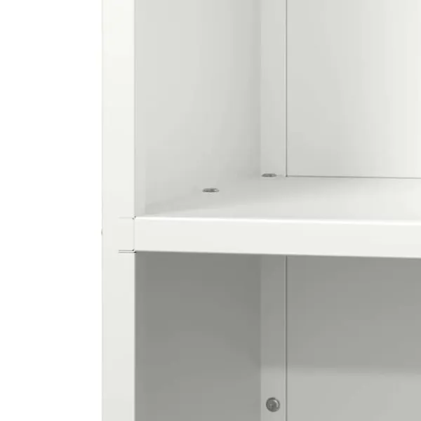 New Brændestativ i koldvalset stål - Robust brændeholder | Størrelse: 40x30x75 cm | Farve: Hvid Tilbehør Til Brændeovne & Pejse