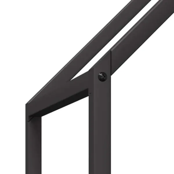 Tilbehør Til Brændeovne & Pejse^Brændestativ i koldvalset stål - Robust brændeholder | Størrelse: 60x25x90 cm | Farve: Sort