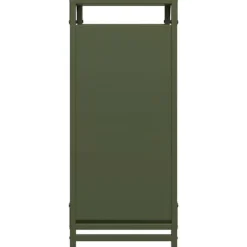 Tilbehør Til Brændeovne & Pejse^Brændestativ i koldvalset stål - Robust brændeholder | Størrelse: 44x28x65 cm | Farve: Olivengrøn
