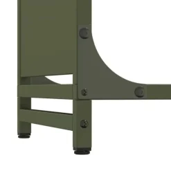 Tilbehør Til Brændeovne & Pejse^Brændestativ i koldvalset stål - Robust brændeholder | Størrelse: 44x28x65 cm | Farve: Olivengrøn