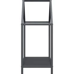 Tilbehør Til Brændeovne & Pejse^Brændestativ i koldvalset stål - Robust brændeholder | Farve: Antracitgrå | Størrelse: 40x25x60 cm