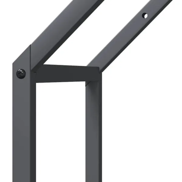 Tilbehør Til Brændeovne & Pejse^Brændestativ i koldvalset stål - Robust brændeholder | Farve: Antracitgrå | Størrelse: 40x25x60 cm