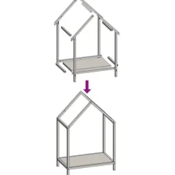Tilbehør Til Brændeovne & Pejse^Brændestativ i koldvalset stål - Robust brændeholder | Farve: Antracitgrå | Størrelse: 40x25x60 cm