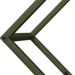 Tilbehør Til Brændeovne & Pejse^Brændestativ i koldvalset stål - Robust og stilfuld | Størrelse: 60x25x60 cm | Farve: Olivengrøn