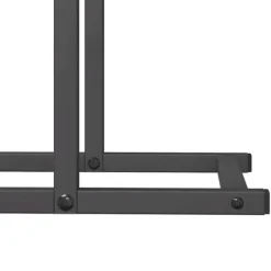 Tilbehør Til Brændeovne & Pejse^Brændestativ i koldvalset stål - Robust brændeholder | Størrelse: 50x25x60 cm | Farve: Sort