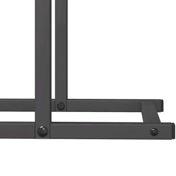 Tilbehør Til Brændeovne & Pejse^Brændestativ i koldvalset stål - Robust brændeholder | Størrelse: 50x25x60 cm | Farve: Sort