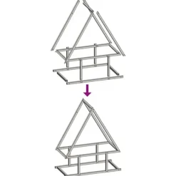 Tilbehør Til Brændeovne & Pejse^Brændestativ i koldvalset stål - Robust brændeholder | Størrelse: 50x25x60 cm | Farve: Sort
