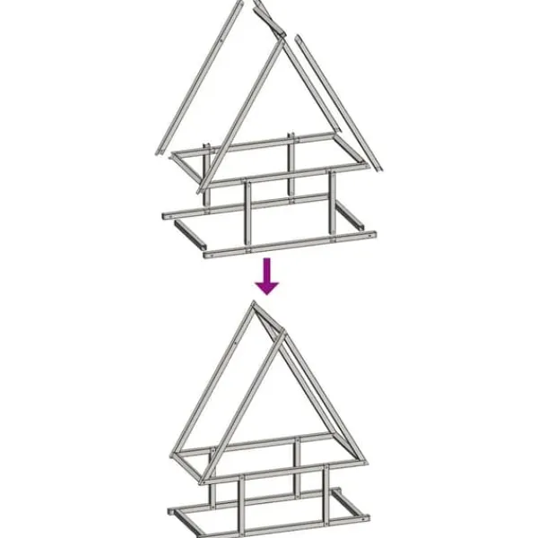 Tilbehør Til Brændeovne & Pejse^Brændestativ i koldvalset stål - Robust brændeholder | Størrelse: 50x25x60 cm | Farve: Sort