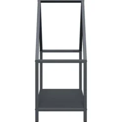 Best Brændestativ i koldvalset stål - Robust og stilfuldt | Størrelse: 60x25x60 cm | Farve: Antracitgrå Tilbehør Til Brændeovne & Pejse