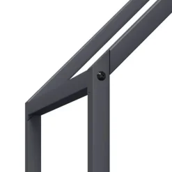 Best Brændestativ i koldvalset stål - Robust og stilfuldt | Størrelse: 60x25x60 cm | Farve: Antracitgrå Tilbehør Til Brændeovne & Pejse