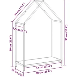 Tilbehør Til Brændeovne & Pejse^Brændestativ i koldvalset stål - Robust brændeholder | Størrelse: 60x25x90 cm | Farve: Hvid