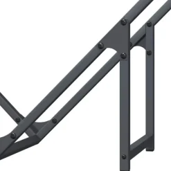 Hot Brændestativ i koldvalset stål - Robust brændeholder | Størrelse: 80x25x80 cm | Farve: Antracitgrå Tilbehør Til Brændeovne & Pejse