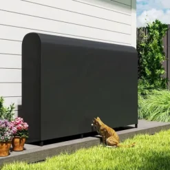 Best Brændestativ i metal 199 × 30 × 121 cm – 0,6 m³ med vandtæt betræk, op til 300 kg Tilbehør Til Brændeovne & Pejse