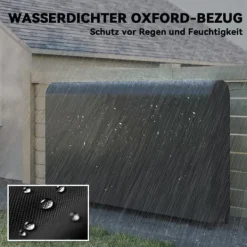 Hot Brændestativ i metal 199 × 30 × 121 cm – 0,6 m³ med vandtæt betræk, op til 300 kg Tilbehør Til Brændeovne & Pejse