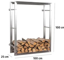 Clearance Brændestativ Keri Wall 25x100x100 cm 25 x 100 x 100 cm Tilbehør Til Brændeovne & Pejse