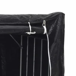 New Brændestativ med regnslag i galvaniseret stål - Størrelse: 100x80x200 cm | Farve: Sølv Tilbehør Til Brændeovne & Pejse