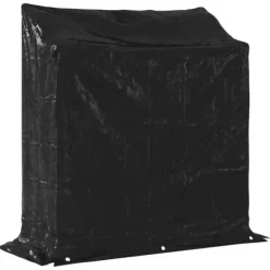 Brændestativ med regnslag - Galvaniseret stål | Størrelse: 100,5x40,5x110,5 cm Tilbehør Til Brændeovne & Pejse