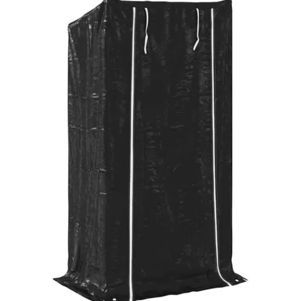 Tilbehør Til Brændeovne & Pejse^Brændestativ med regnslag - Galvaniseret stål | Størrelse: 100x40x200 cm