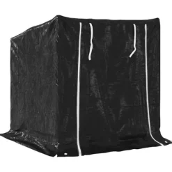 Clearance Brændestativ med regnslag i galvaniseret stål | Størrelse: 101x61x110,5 cm Tilbehør Til Brændeovne & Pejse