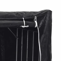 Clearance Brændestativ med regnslag i galvaniseret stål | Størrelse: 101x61x110,5 cm Tilbehør Til Brændeovne & Pejse