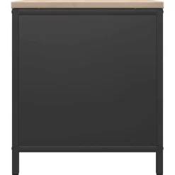 Discount Brændestativ med trætop - Robust brændereol | Størrelse: 100,5x35,5x40 cm | Farve: Sort Tilbehør Til Brændeovne & Pejse