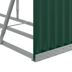 Brændestativ til brændeopbevaring - Galvaniseret stål | Størrelse: 300x45x100 cm | Farve: Grøn Tilbehør Til Brændeovne & Pejse