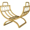 Discount Brændestativ til indendørs brug 46×36×41 cm til pejs/ovn, metal, guld Tilbehør Til Brændeovne & Pejse