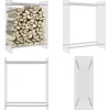 Outlet Brændestativ 80x35x100 cm hærdet glas transparent - Brændeholder - Brændeholdere - Home & Living Tilbehør Til Brændeovne & Pejse