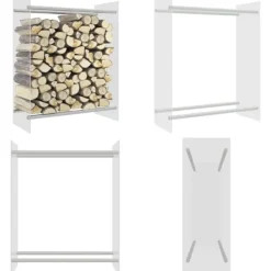 Outlet Brændestativ 80x35x100 cm hærdet glas transparent - Brændeholder - Brændeholdere - Home & Living Tilbehør Til Brændeovne & Pejse