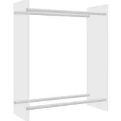 Outlet Brændestativ 80x35x100 cm hærdet glas transparent - Brændeholder - Brændeholdere - Home & Living Tilbehør Til Brændeovne & Pejse
