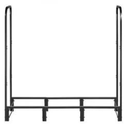 Tilbehør Til Brændeovne & Pejse^Brændestativ, 122x32x118 cm, Sort, Metal, Udendørs opbevaring