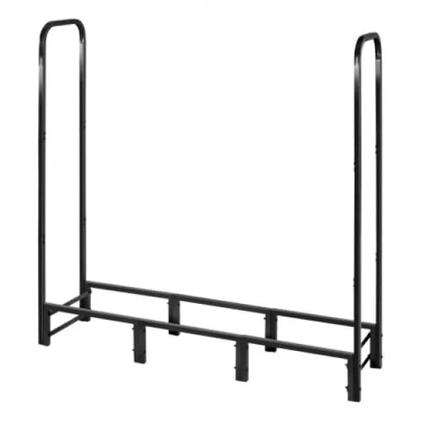 Tilbehør Til Brændeovne & Pejse^Brændestativ, 122x32x118 cm, Sort, Metal, Udendørs opbevaring