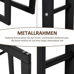 Tilbehør Til Brændeovne & Pejse^Brændestativ, 60x25x100 cm, Sort, Metal