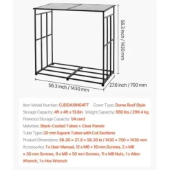 Brændestativ, 143x7x143 cm, Sort, Metalopbevaring Tilbehør Til Brændeovne & Pejse