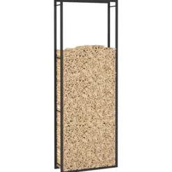Tilbehør Til Brændeovne & Pejse^Brændestativ 80x28x222 cm stål matsort - Brændestativ - Brændestativer - Home & Living
