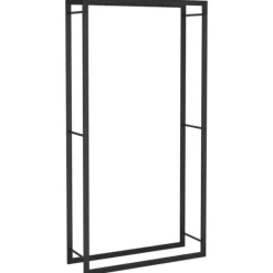 Tilbehør Til Brændeovne & Pejse^Brændestativ 80x28x154 cm stål matsort - Brændestativ - Brændestativer - Home & Living