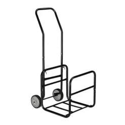Discount Brændevogn, 112x43,5x59,5 cm, Sort Tilbehør Til Brændeovne & Pejse