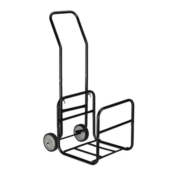 Discount Brændevogn, 112x43,5x59,5 cm, Sort Tilbehør Til Brændeovne & Pejse