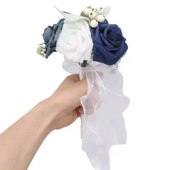 Blomster^Brudebuket i levende farver med blomster Romantisk Håndlavet Elegant Med Blomster Til Fester Kontorer Butikker Haver Brudepigestil 25x14cm/9,84x5,51i | CDON